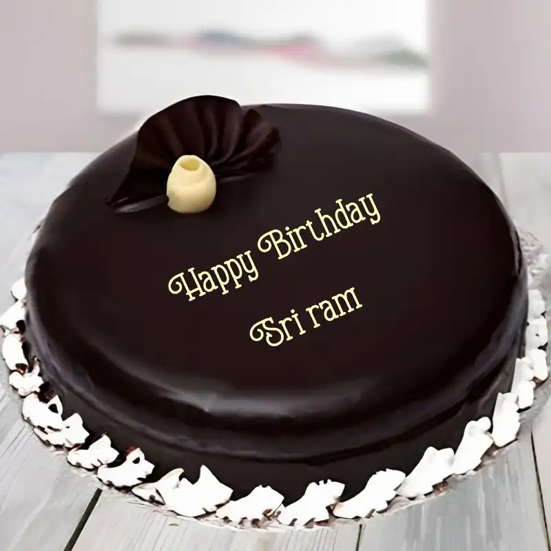 Happy Birthday Sri ram Beautiful Chocolate Cake